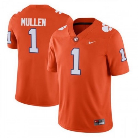 Men's Memphis Tigers #1 Trayvon Mullen Orange Game Jersey