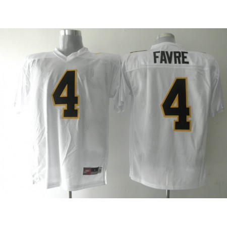 Golden Eagles #4 Brett Favre White Stitched NCAA Jersey