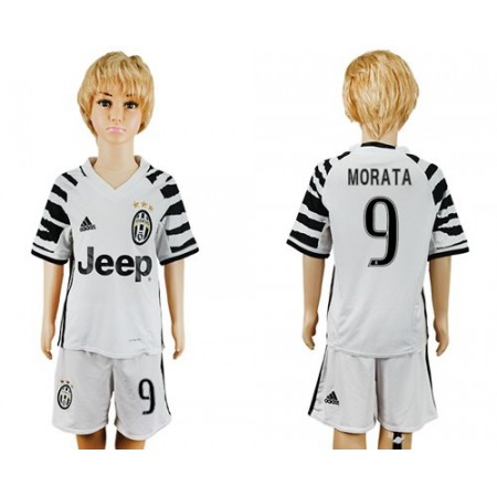 Juventus #9 Morata Sec Away Kid Soccer Club Jersey