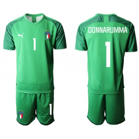 Men's Italy #1 Donnarumma Green Goalkeeper Soccer Jersey Suit