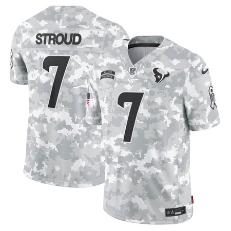 Men's Houston Texans C.J. Stroud Nike Arctic Camo 2024 Salute to Service Limited Jersey