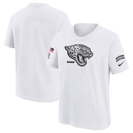 Youth Jacksonville Jaguars Nike White 2024 Salute To Service T-Shirt