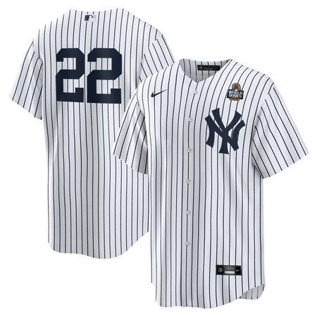 Men's New York Yankees Juan Soto Nike White 2024 World Series Home Replica Player Jersey