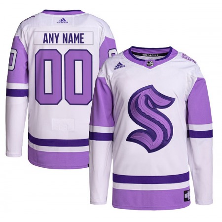 Men's Seattle Kraken Custom White/Purple Stitched Jersey