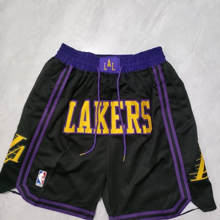 Los Angeles Lakers Black Shorts